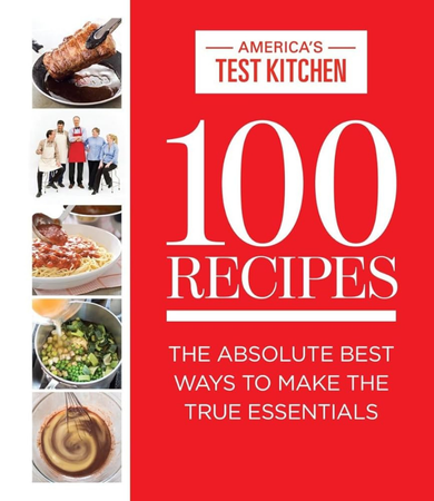 Book cover for 100 recipes by America's Test Kitchen