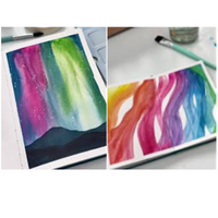 Two watercolor paintings side by side.