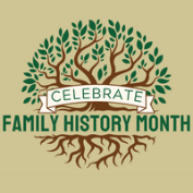 The tree of life with the text: Celebrate Family History month 
